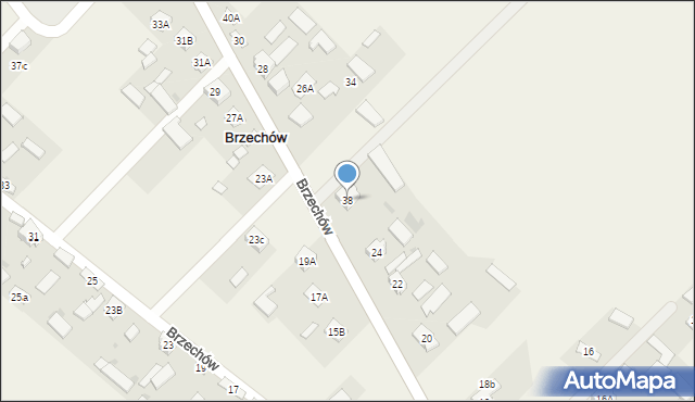 Brzechów, Brzechów, 38, mapa Brzechów