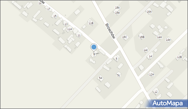 Brzechów, Brzechów, 9, mapa Brzechów