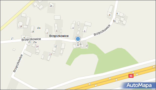 Brzęczkowice, Brzęczkowice, 11, mapa Brzęczkowice