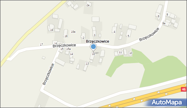 Brzęczkowice, Brzęczkowice, 12, mapa Brzęczkowice