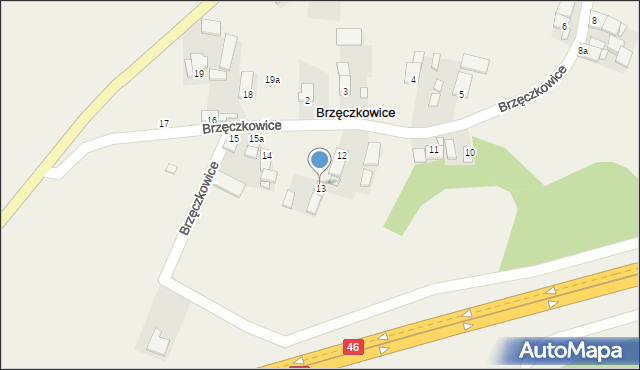 Brzęczkowice, Brzęczkowice, 13, mapa Brzęczkowice