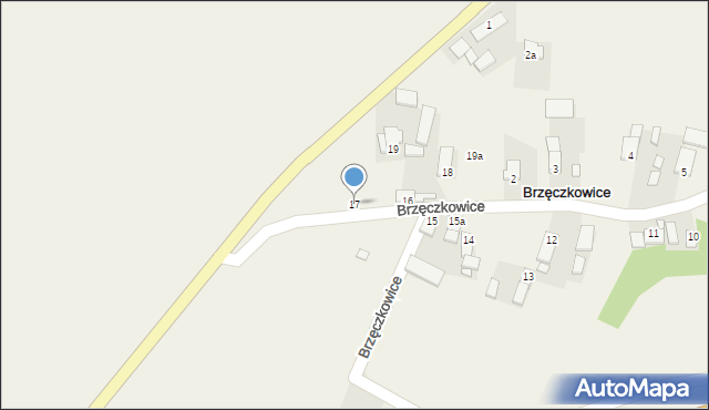 Brzęczkowice, Brzęczkowice, 17, mapa Brzęczkowice