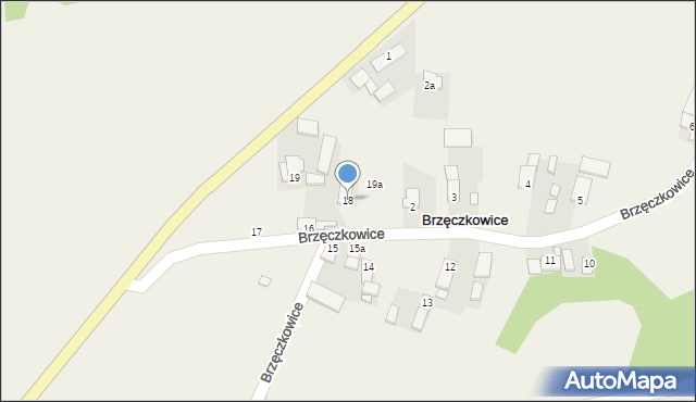 Brzęczkowice, Brzęczkowice, 18, mapa Brzęczkowice