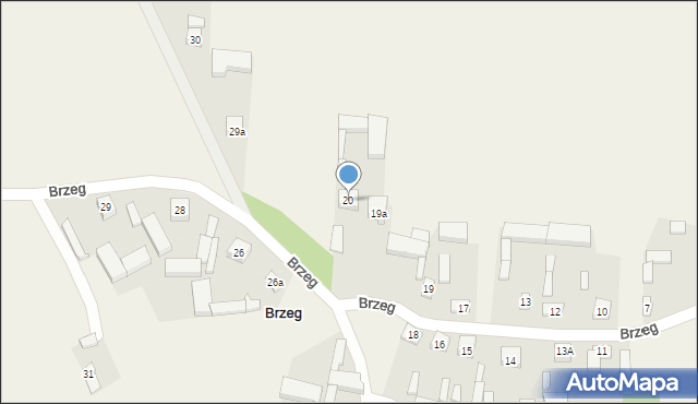 Brzeg, Brzeg, 20, mapa Brzeg