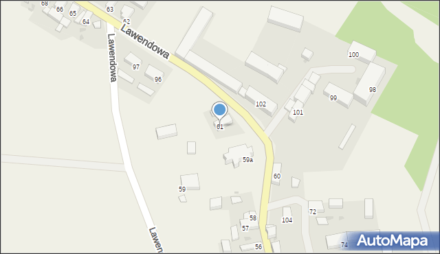 Brzeg Głogowski, Brzeg Głogowski, 61, mapa Brzeg Głogowski