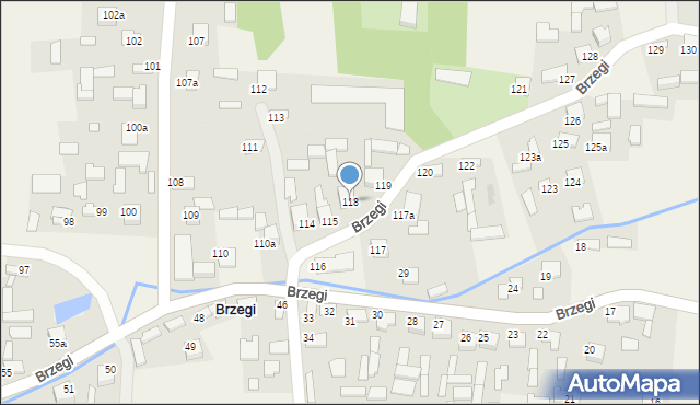 Brzegi, Brzegi, 118, mapa Brzegi