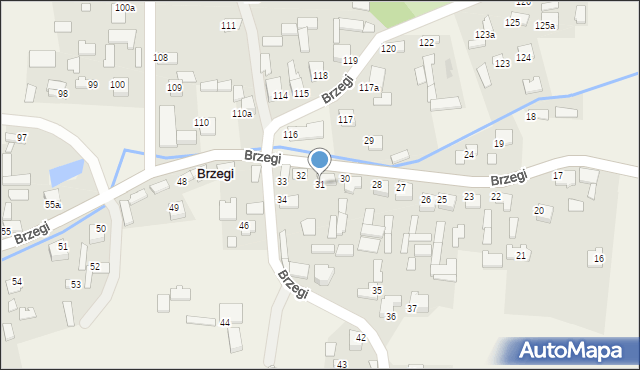 Brzegi, Brzegi, 31, mapa Brzegi