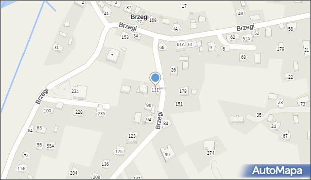 Brzegi, Brzegi, 111, mapa Brzegi