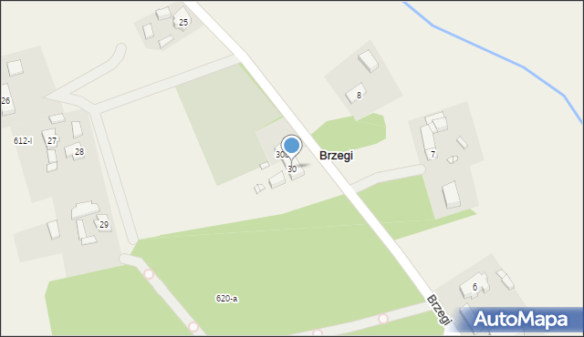 Brzegi, Brzegi, 30, mapa Brzegi