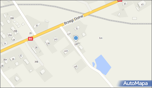 Brzegi Dolne, Brzegi Dolne, 140, mapa Brzegi Dolne