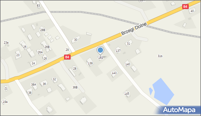 Brzegi Dolne, Brzegi Dolne, 141, mapa Brzegi Dolne