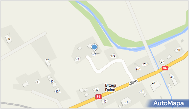 Brzegi Dolne, Brzegi Dolne, 42, mapa Brzegi Dolne