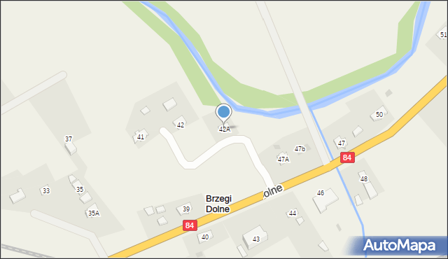 Brzegi Dolne, Brzegi Dolne, 42A, mapa Brzegi Dolne