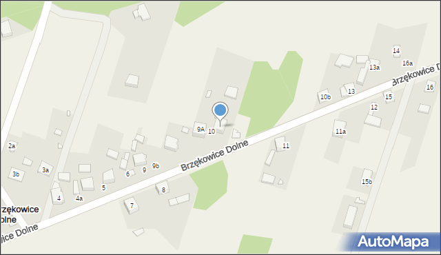 Brzękowice-Wał, Brzękowice Dolne, 10A, mapa Brzękowice-Wał