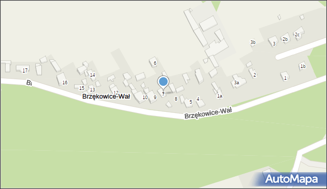 Brzękowice-Wał, Brzękowice-Wał, 7, mapa Brzękowice-Wał