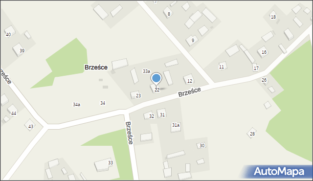 Brześce, Brześce, 22, mapa Brześce