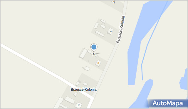 Brześce-Kolonia, Brześce-Kolonia, 8a, mapa Brześce-Kolonia