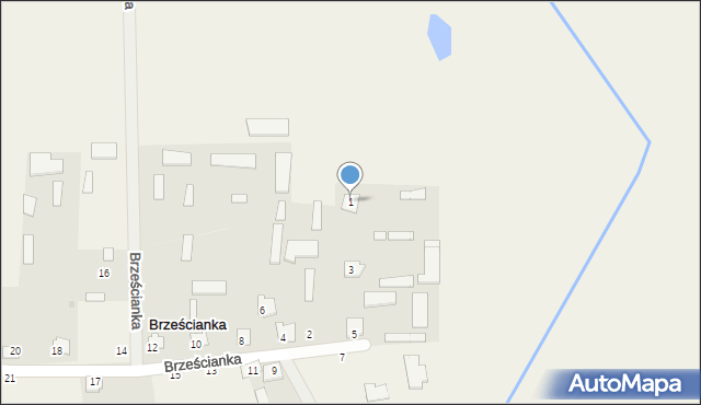 Brześcianka, Brześcianka, 1, mapa Brześcianka