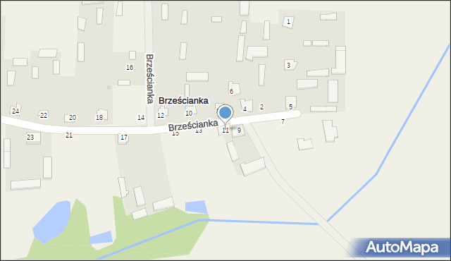 Brześcianka, Brześcianka, 11, mapa Brześcianka