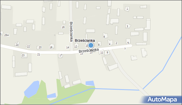 Brześcianka, Brześcianka, 13, mapa Brześcianka