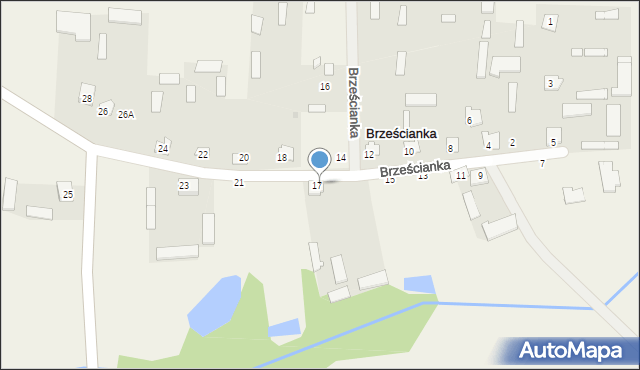 Brześcianka, Brześcianka, 19, mapa Brześcianka