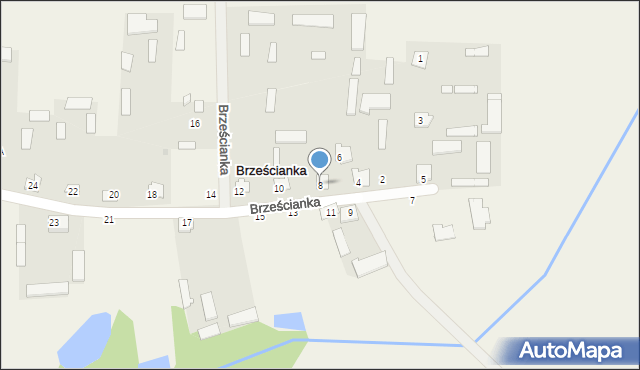 Brześcianka, Brześcianka, 8, mapa Brześcianka