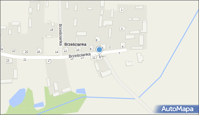 Brześcianka, Brześcianka, 9, mapa Brześcianka