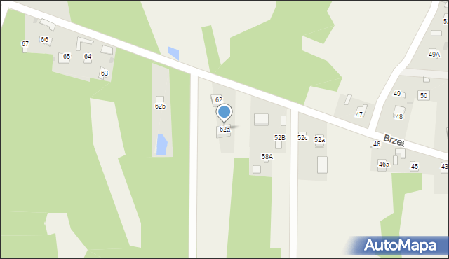 Brzeście, Brzeście, 62a, mapa Brzeście