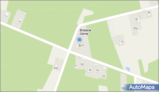 Brzeście, Brzeście, 69, mapa Brzeście