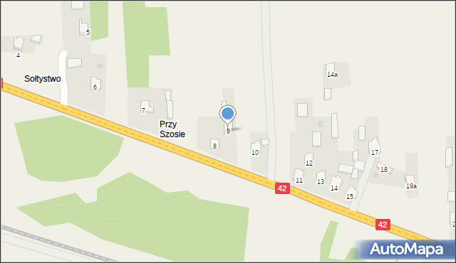 Brzeście, Brzeście, 9, mapa Brzeście