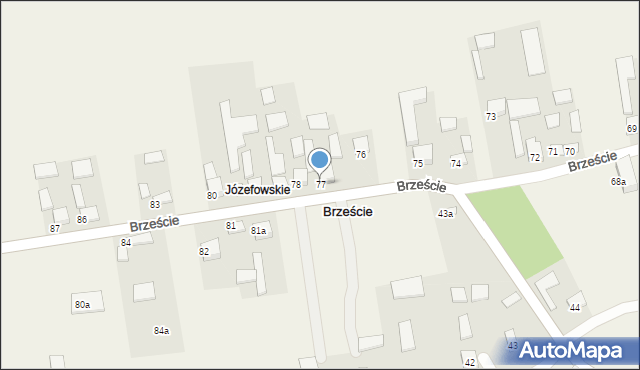 Brzeście, Brzeście, 77, mapa Brzeście