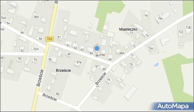 Brzeście, Brzeście, 65, mapa Brzeście