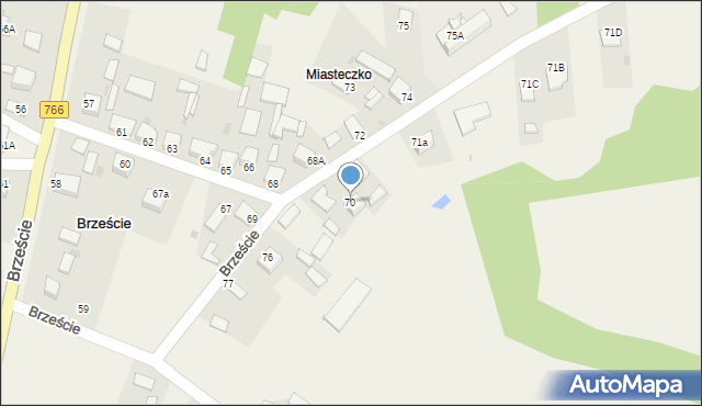 Brzeście, Brzeście, 70, mapa Brzeście