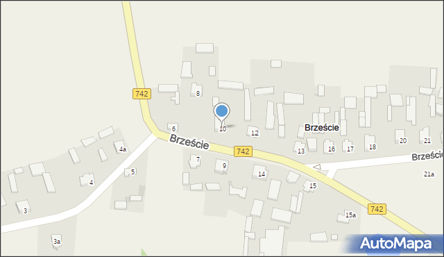 Brzeście, Brzeście, 10, mapa Brzeście