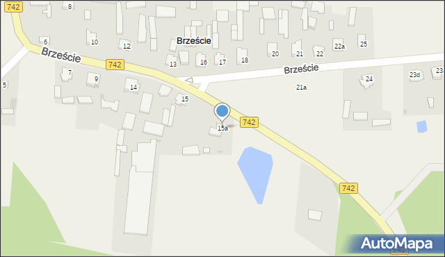 Brzeście, Brzeście, 15a, mapa Brzeście