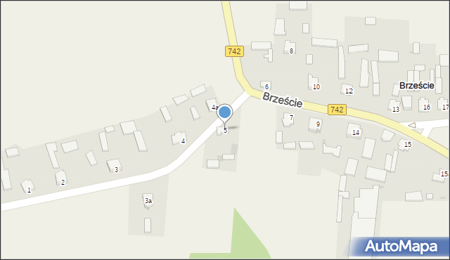 Brzeście, Brzeście, 5, mapa Brzeście