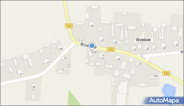 Brzeście, Brzeście, 7, mapa Brzeście