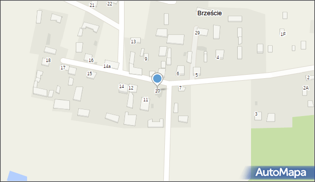 Brzeście, Brzeście, 10, mapa Brzeście