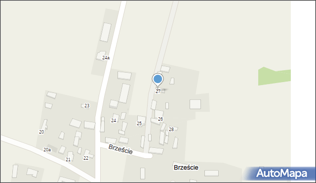 Brzeście, Brzeście, 27, mapa Brzeście