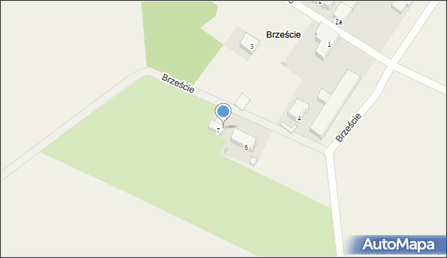 Brzeście, Brzeście, 7a, mapa Brzeście