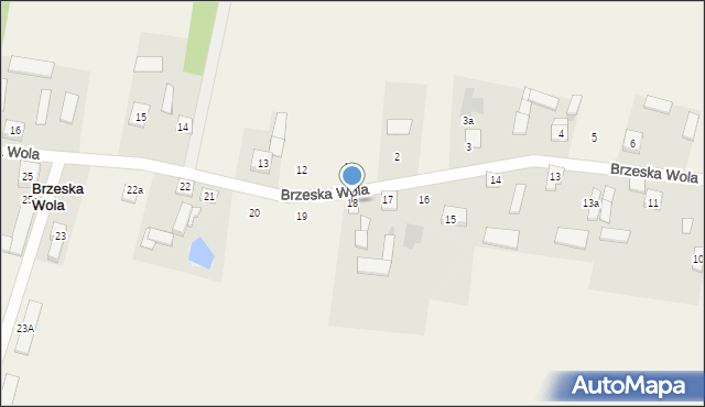 Brzeska Wola, Brzeska Wola, 18, mapa Brzeska Wola