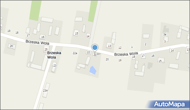 Brzeska Wola, Brzeska Wola, 21, mapa Brzeska Wola