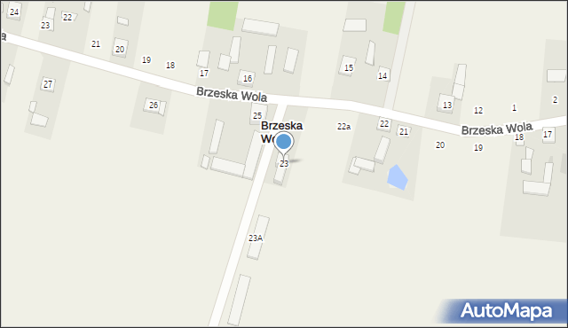 Brzeska Wola, Brzeska Wola, 23, mapa Brzeska Wola