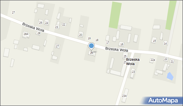 Brzeska Wola, Brzeska Wola, 26, mapa Brzeska Wola