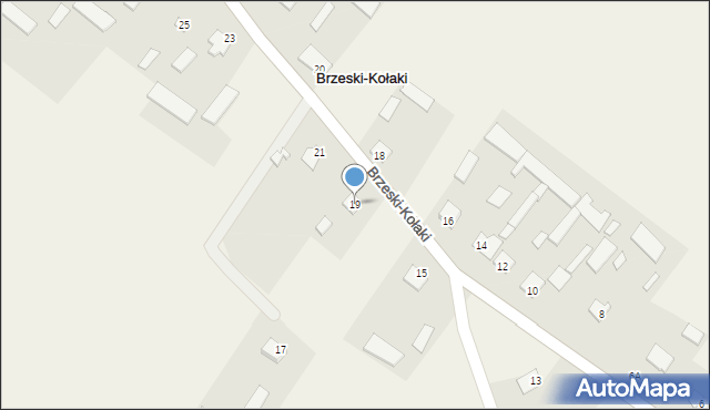 Brzeski-Kołaki, Brzeski-Kołaki, 19, mapa Brzeski-Kołaki