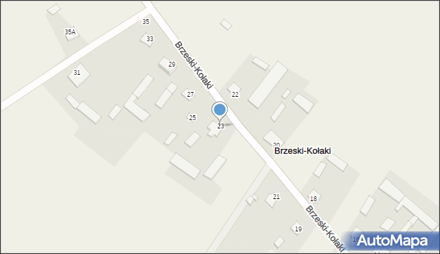 Brzeski-Kołaki, Brzeski-Kołaki, 23, mapa Brzeski-Kołaki