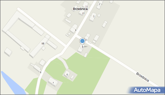 Brześnica, Brześnica, 5, mapa Brześnica