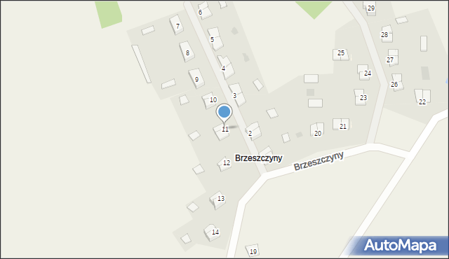 Brzeszczyny, Brzeszczyny, 11, mapa Brzeszczyny