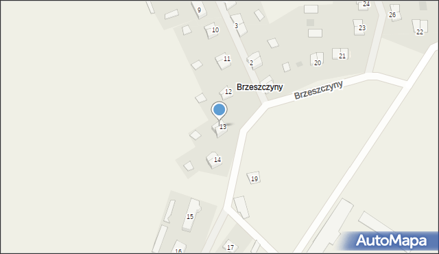 Brzeszczyny, Brzeszczyny, 13/1, mapa Brzeszczyny