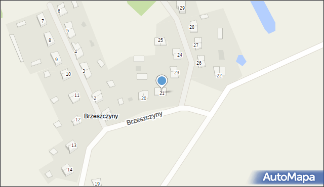 Brzeszczyny, Brzeszczyny, 21, mapa Brzeszczyny